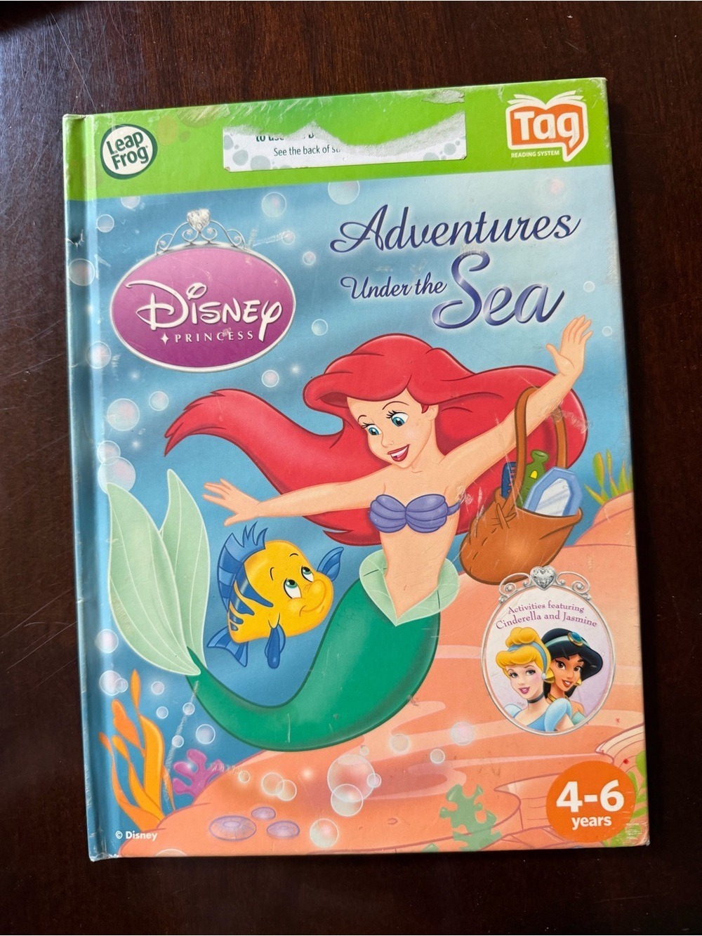Disney Princess "Adventures Under the Sea" Tag Reading Book - hardcover